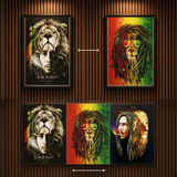 3D Lenticular Poster 12x16 - Bob Marley - Bob Marley, Lion