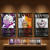 3D Lenticular Poster 12x16 - One Piece - Luffy Gear 5 Wanted Posters