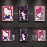 3D Lenticular Poster 12x16 - Sanrio - Hello Kitty, Kuromi, My Melody, Cinnamoroll