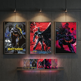 3D Lenticular Poster 12x16 - DC Comics - Batman Comic Art Three Panel Rain Scenes