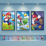 3D Lenticular Poster 12x16 - Super Mario - Mario, Yoshi, Goomba, Koopa Troopa, Piranha Plant