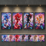 3D Lenticular Poster 12x16 - Sonic the Hedgehog - Sonic the Hedgehog, Knuckles the Echidna, Shadow the Hedgehog