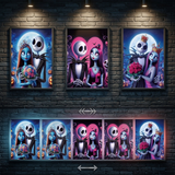 3D Lenticular Poster 12x16 - The Nightmare Before Christmas - Jack Skellington, Sally