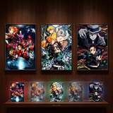 3D Lenticular Poster 12x16 - Demon Slayer - Tanjiro Kamado, Nezuko Kamado, Zenitsu Agatsuma, Muzan Kibutsuji