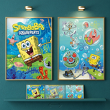 3D Lenticular Poster 12x16 - SpongeBob SquarePants - SpongeBob SquarePants, Patrick Star, Squidward Tentacles, Mr. Krabs