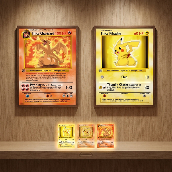 3D Lenticular Poster 12x16 - Pokémon - Charizard, Pikachu