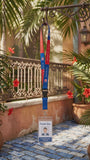 Lanyard - Puerto Rico - Red and Blue Flag Blocks Detachable Buckle