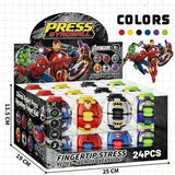 Fidget Toy - Marvel / DC Comics - Superhero Press Gyroball With Keychain (Random Character)