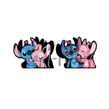 3D Lenticular Sticker - Lilo & Stitch - Stitch and Angel (Hearts)