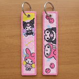 Embroidery Keychain - Sanrio - My Melody & Kuromi