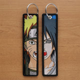 Embroidery Keychain - Naruto - Naruto & Sasuke (Split Faces)