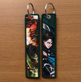 Embroidery Keychain - Attack on Titan - Eren Yeager and Levi Ackerman