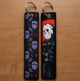 Embroidery Keychain - Friday the 13th - Jason Voorhees Mask And Hockey Mask Pattern