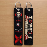 Embroidery Keychain - Saw - Billy the Puppet and Saw Logo