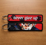 Embroidery Keychain - Black Clover - Asta Never Give Up
