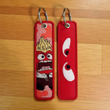 Embroidery Keychain - Inside Out - Anger Emotion Red