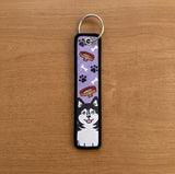 Embroidery Keychain - Husky Dog