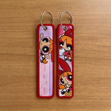 Embroidery Keychain - Powerpuff Girls - Blossom