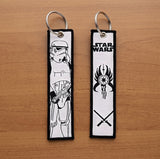 Embroidery Keychain - Star Wars - Stormtrooper And Mandalorian Symbol