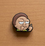 Crocs Charm - Rick and Morty - Morty Giving Middle Fingers