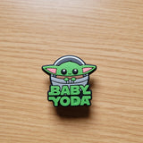 Crocs Charm - Star Wars - Baby Yoda With Text