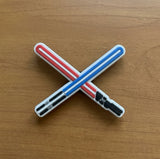 Crocs Charm - Star Wars - Crossed Red And Blue Lightsabers