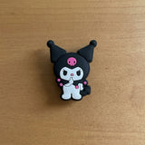 Crocs Charm - Sanrio - Kuromi Standing With Pink Skull Hood Looking Down