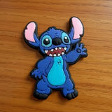 Shoe Charm - Lilo & Stitch - Stitch Waving Front Facing Teal Belly