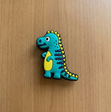 Crocs Charm - Teal Standing Dinosaur