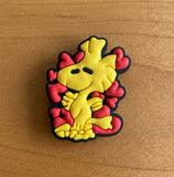 Crocs Charm - Peanuts - Woodstock With Red Hearts