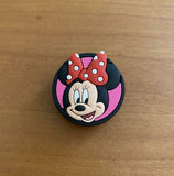 Shoe Charm - Mickey Mouse & Friends - Minnie Mouse Face In Pink Circle
