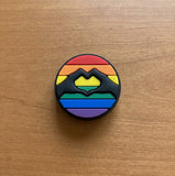 Crocs Charm - Hands Making Heart Over Rainbow