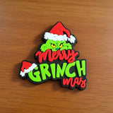 Shoe Charm - The Grinch - Merry Grinchmas Text