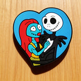 Crocs Charm - The Nightmare Before Christmas - Jack And Sally Embracing In Blue Heart