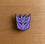 Crocs Charm - Transformers - Purple Decepticon Logo
