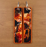 Embroidery Keychain - Demon Slayer - Zenitsu Agatsuma Orange Border Side Profile