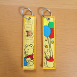 Embroidery Keychain - Winnie the Pooh - Pooh Eating Honey From Pot