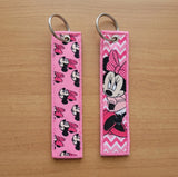 Embroidery Keychain - Mickey Mouse - Minnie Mouse