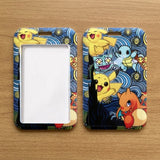 ID Card Badge Holder - Pokémon - Pokemon (Pikachu, Bulbasaur, Squirtle, Charmander) in Van Gogh's Starry Night Style