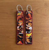 Embroidery Keychain - Demon Slayer x Pokémon - Rengoku & Charizard Flame Crossover