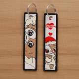 Embroidery Keychain - Gremlins - Gizmo (Hearts)