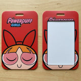ID Card Badge Holder - Powerpuff Girls - Blossom Headshot Red Background