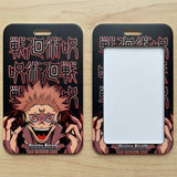 ID Card Badge Holder - Jujutsu Kaisen - Ryomen Sukuna With Red Eyes And Black Text