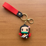 3D PVC Figure Keychain - Demon Slayer - Nezuko Kamado Chibi Figure With Bamboo Muzzle