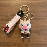 3D PVC Figure Keychain - Demon Slayer - Inosuke Hashibira With Tongue Out