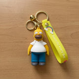 3D PVC Figure Keychain - The Simpsons - Homer Simpson 3D Figure With Bell