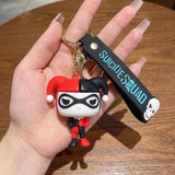3D PVC Figure Keychain - DC Comics - Harley Quinn Chibi Figure With Suicide Squad Strap