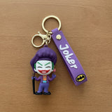 3D PVC Figure Keychain - DC Comics - Chibi Joker With Paint Brush And Cane