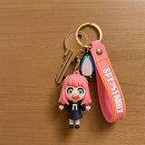 3D PVC Figure Keychain - Spy x Family - Anya Forger With Open Mouth And Penguin