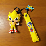 3D PVC Figure Keychain - Sonic the Hedgehog - Super Sonic Figure